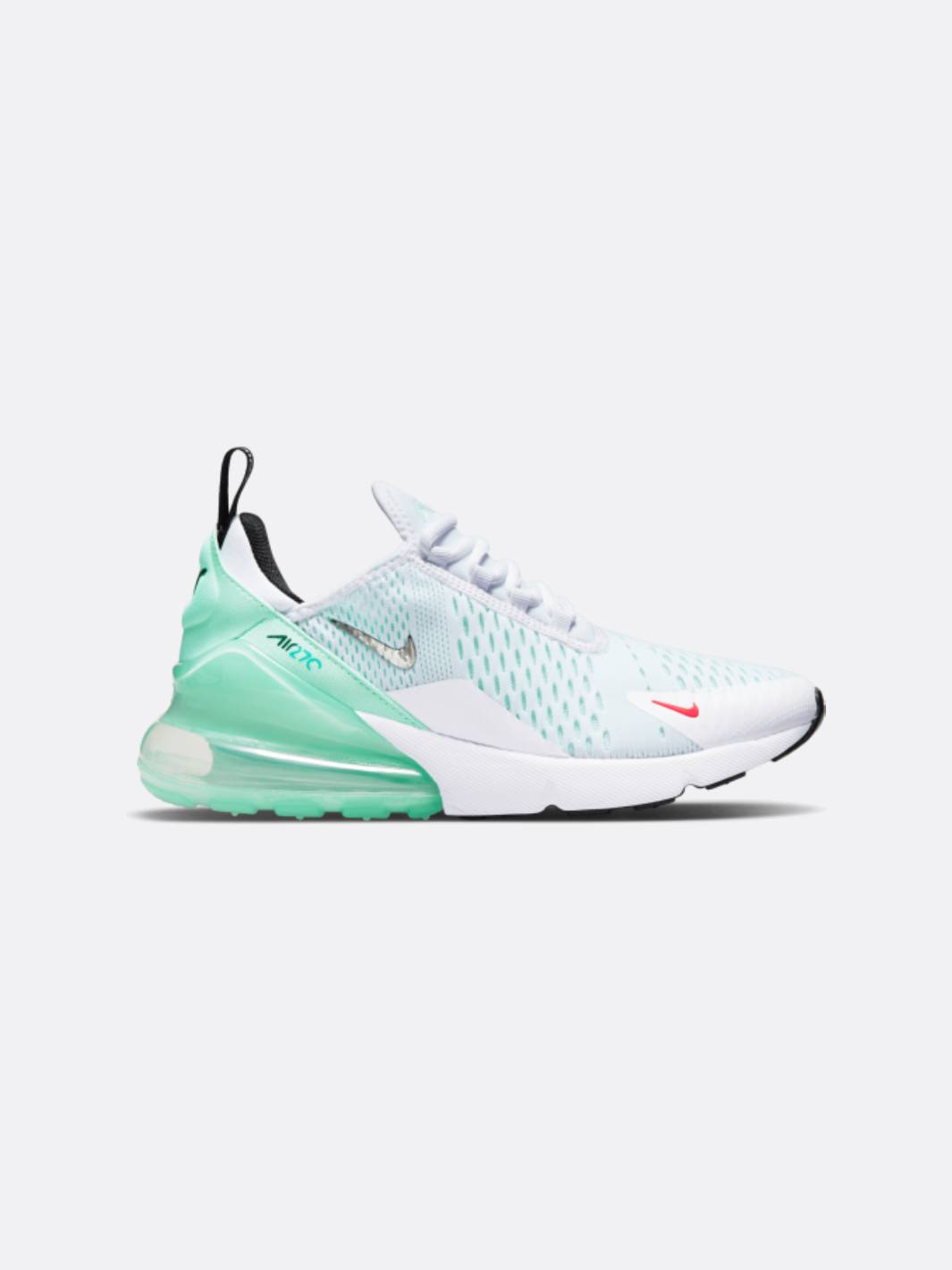 Turquoise Womens Nike Women Air Max 270 White/Metallic Silver – Nohble