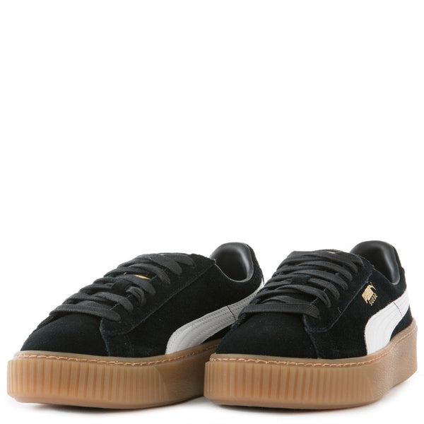 PUMA - Women - W Suede Platform - Black/White/Gum