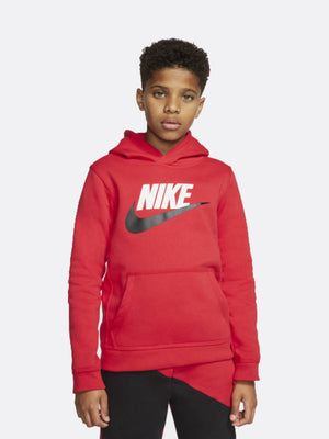 Nike - Boy - Club+ HBR Pullover Hoodie - University Red