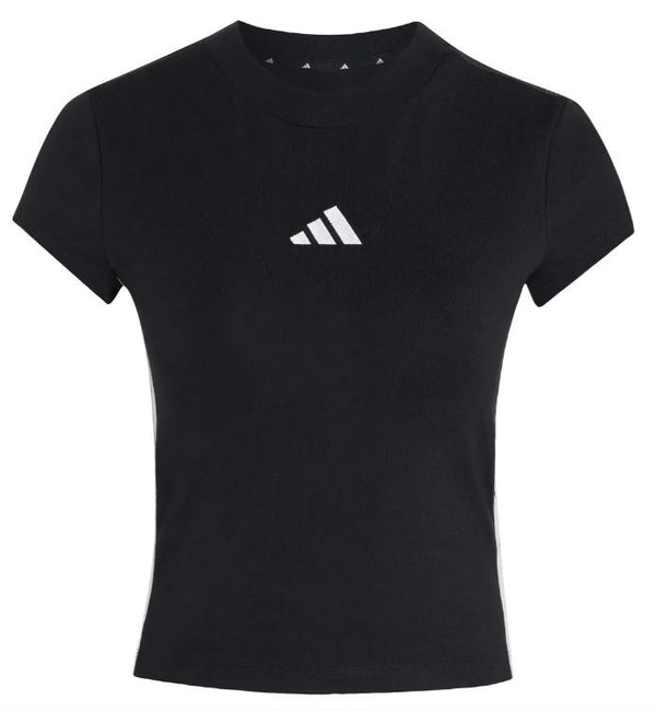 adidas - Women - Essential 3-Stripes Baby Tee - Black