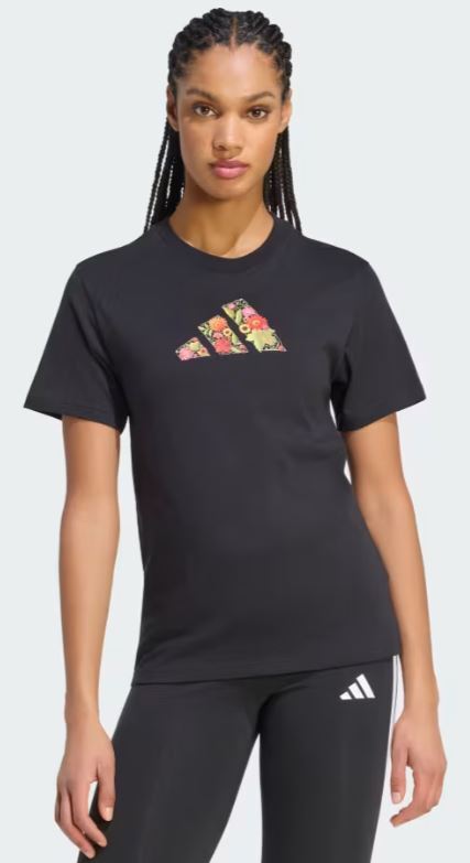 adidas - Women - Floral Graphic Tee - Black