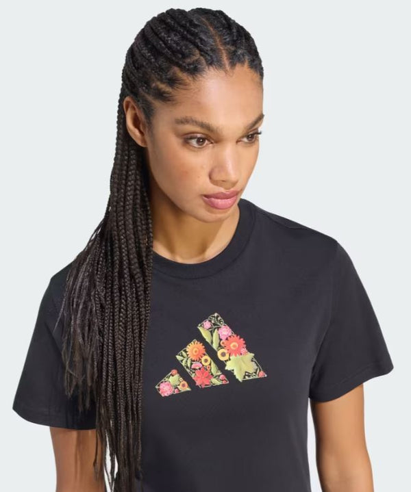 adidas - Women - Floral Graphic Tee - Black