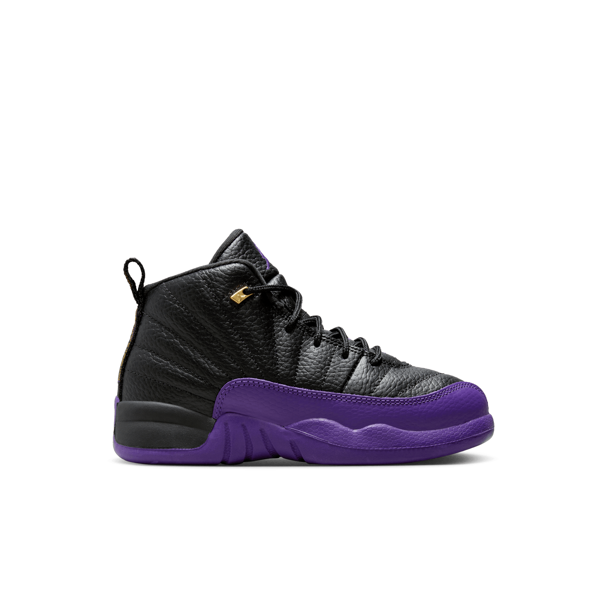 Jordan Boy PS Retro 12 Black Purple Metallic Gold Nohble