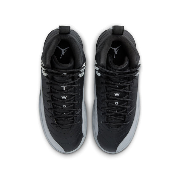 Jordan - Boy - GS Air Jordan 12 Retro - Black/Wolf Grey/White