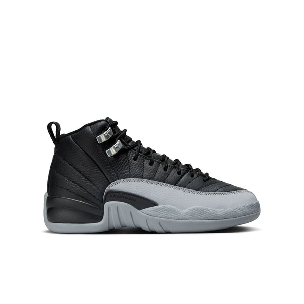 Jordan - Boy - GS Air Jordan 12 Retro - Black/Wolf Grey/White