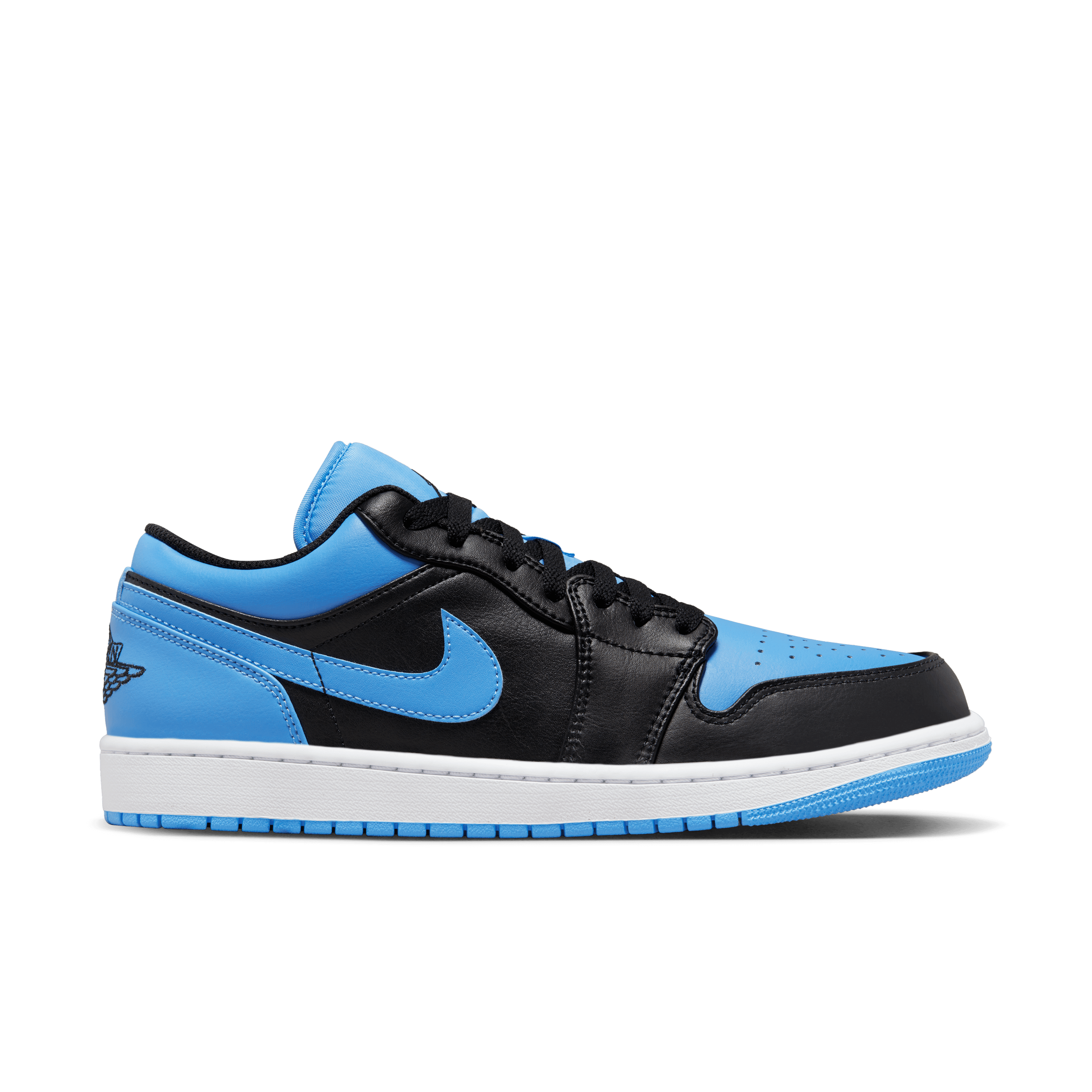 Jordan Men Air Jordan 1 Low Black University Blue White Nohble