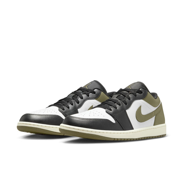 Jordan - Men - Air Jordan 1 Low - Black/White/Medium Olive