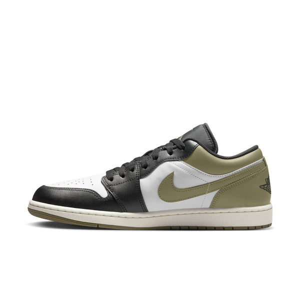 Jordan - Men - Air Jordan 1 Low - Black/White/Medium Olive