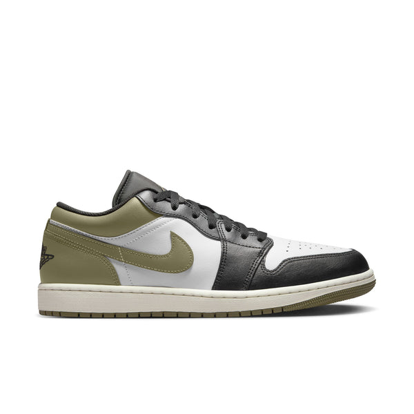 Jordan - Men - Air Jordan 1 Low - Black/White/Medium Olive