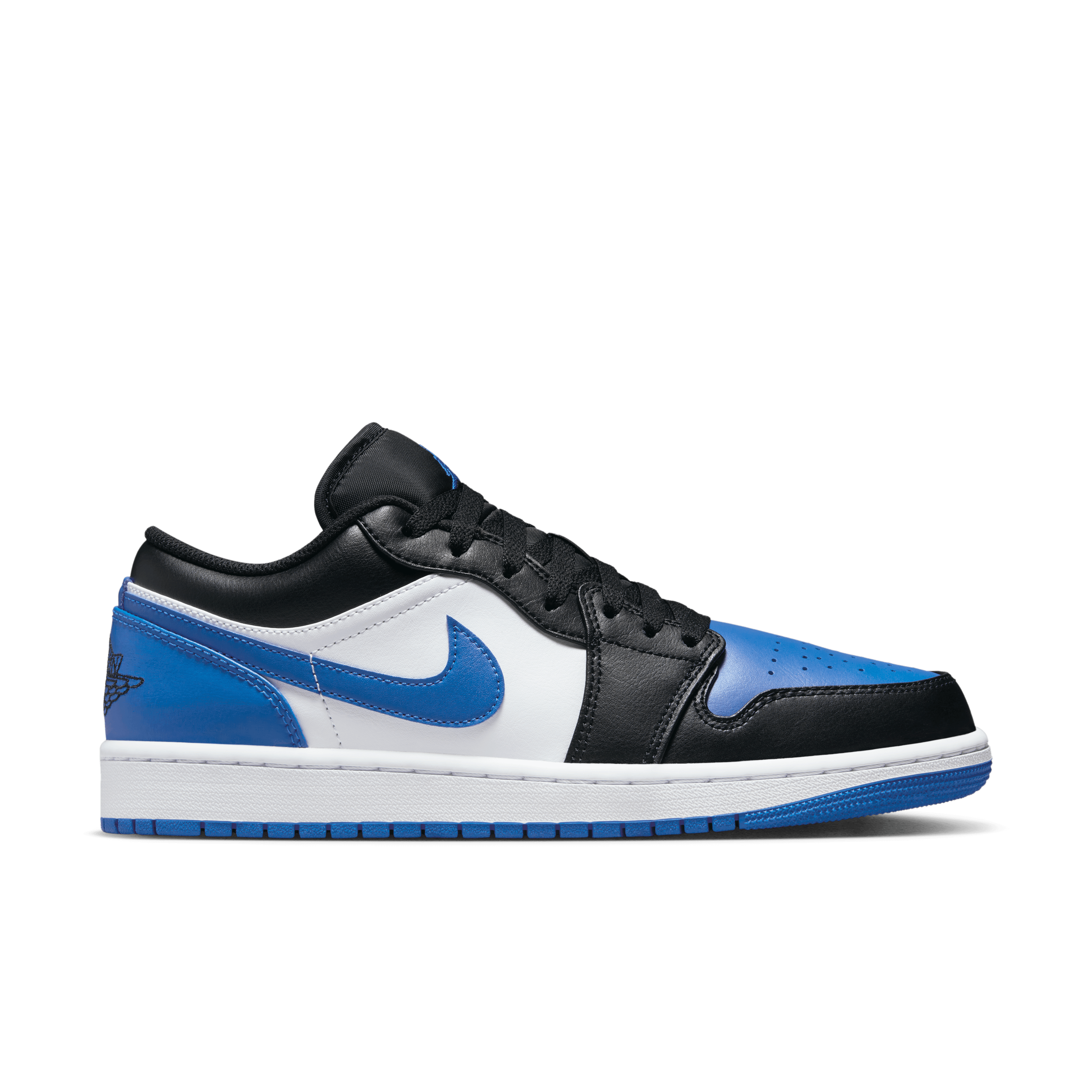 Jordan Men Air Jordan 1 Low White Royal Blue Black Nohble