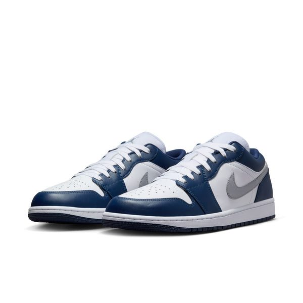 Jordan - Men - Air Jordan 1 Low - White/Wolf Grey/Midnight Navy