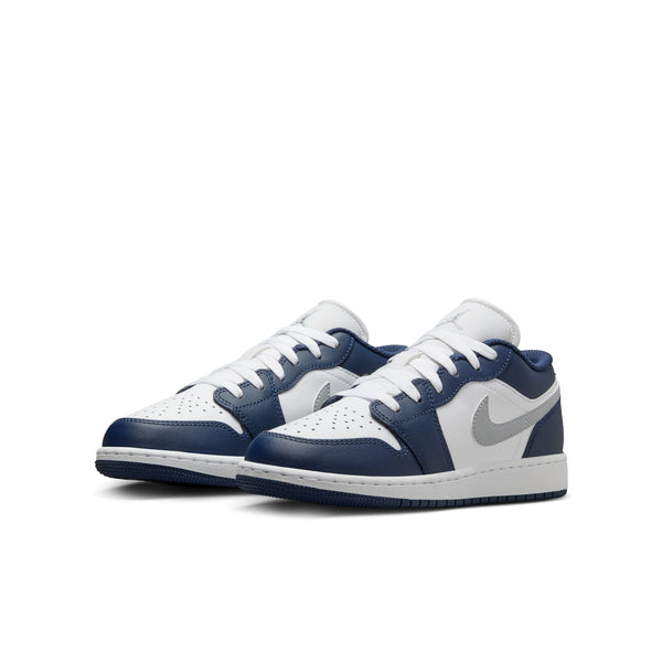 Jordan - Boy - GS Air Jordan 1 Low - White/Wolf Grey/Midnight Navy