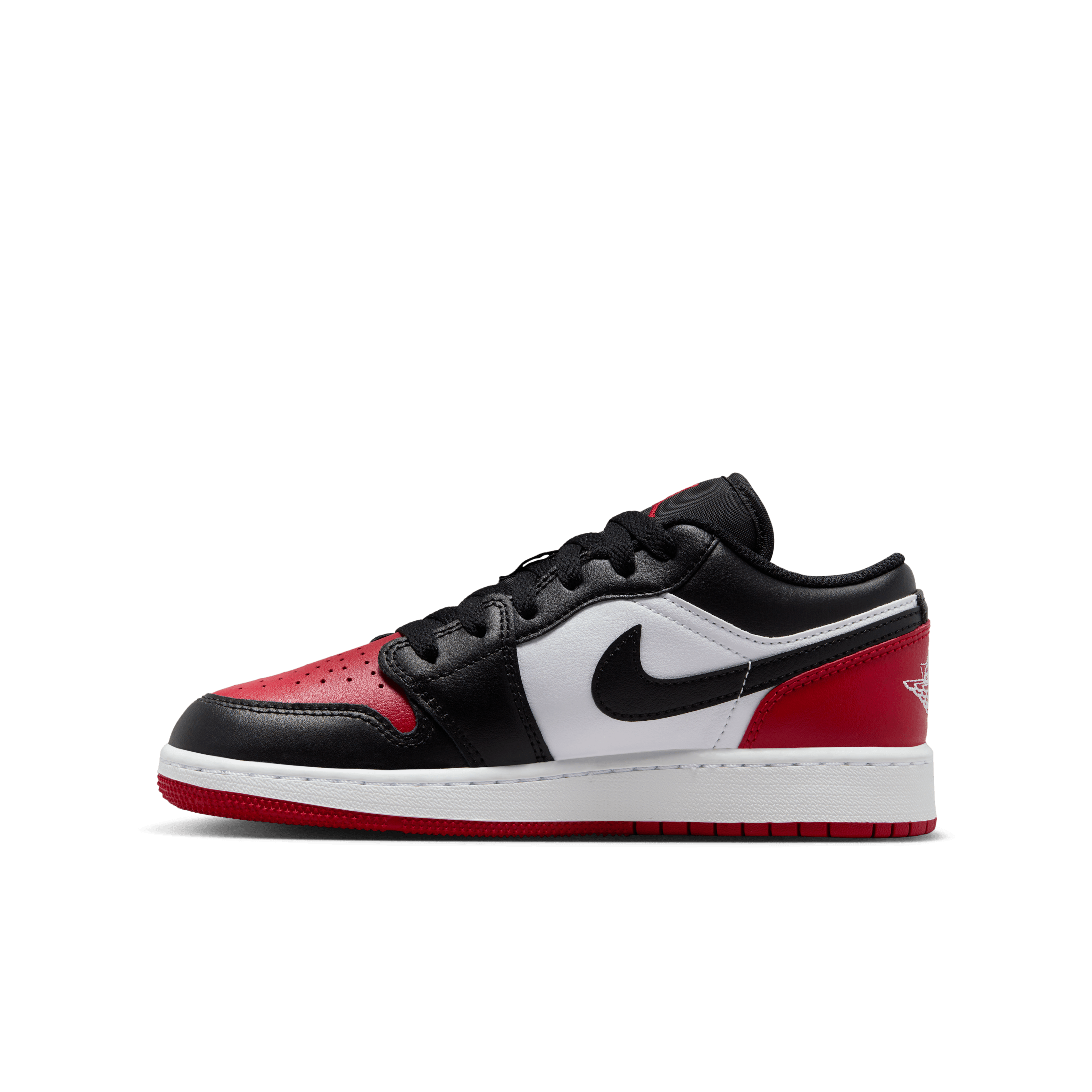 Jordan Boy GS Air Jordan 1 Low White Black Varsity Red Nohble