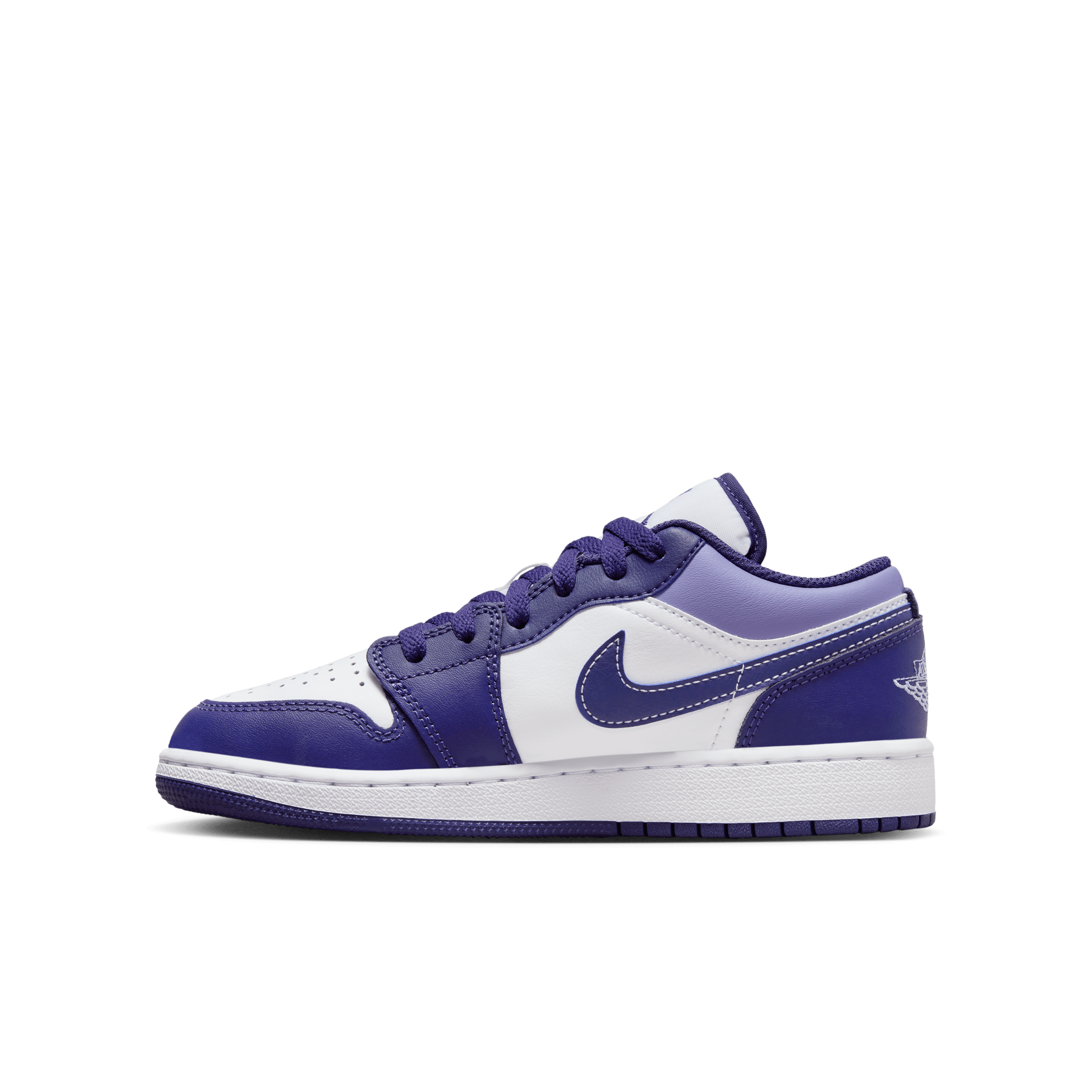 Jordan Boy GS Air Jordan 1 Low Sky Purple White Nohble