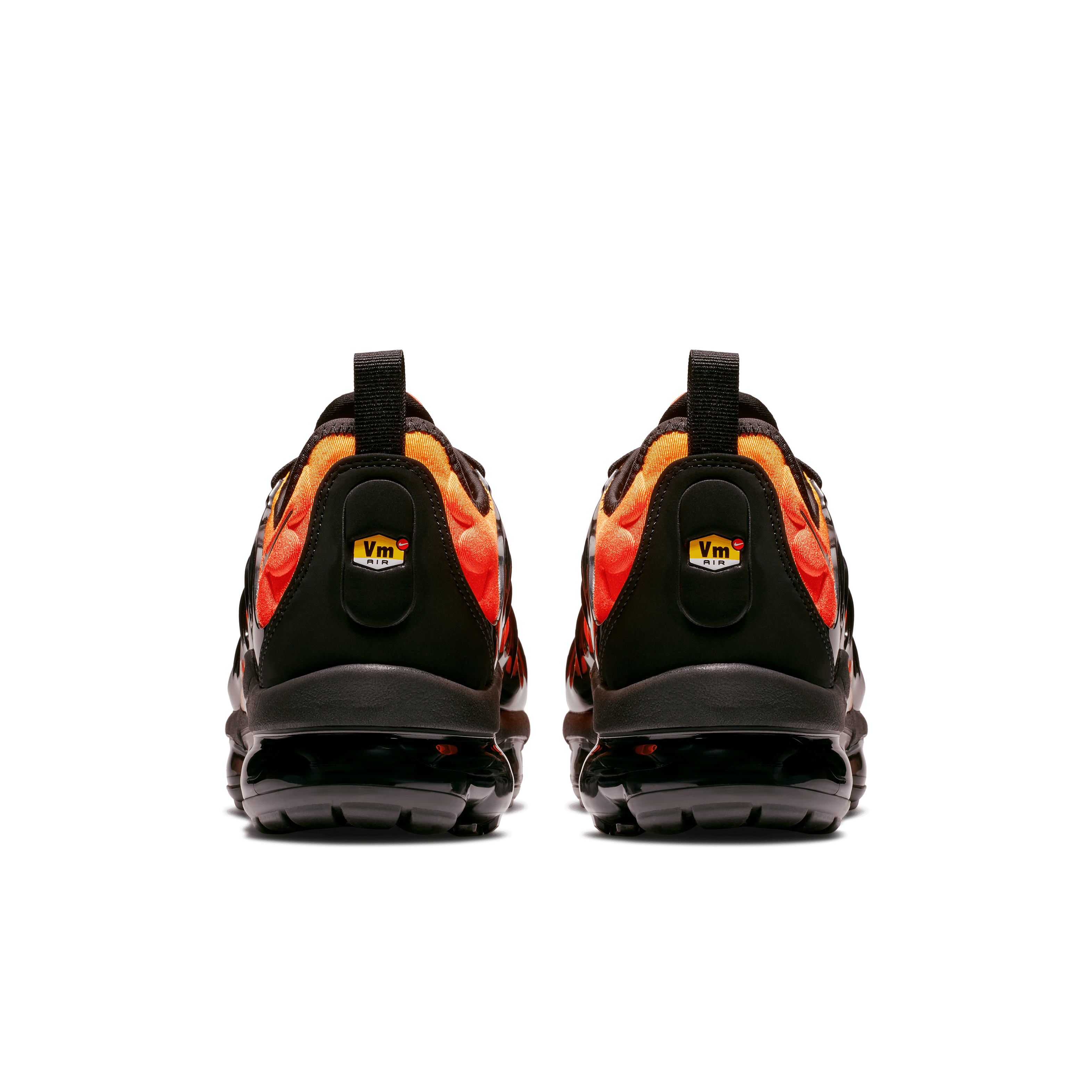 Nike Men Air VaporMax Plus Black Orange Crimson Nohble