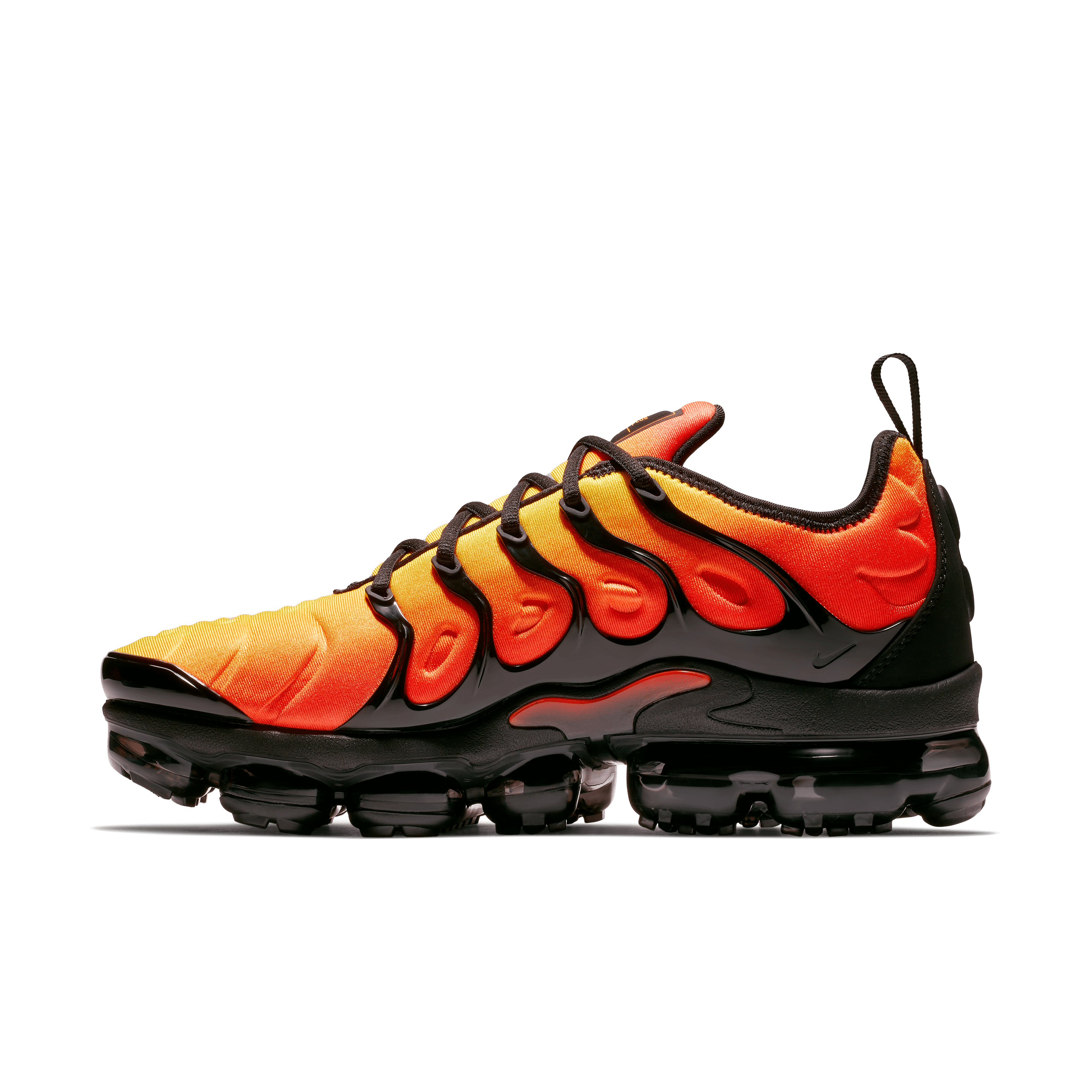 Nike Men Air VaporMax Plus Black Orange Crimson Nohble