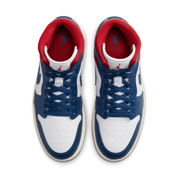 Blue red and white jordan 1 sales
