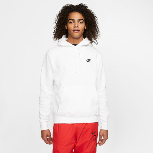 Nike - Men - Club Pullover Hoodie - White/Black