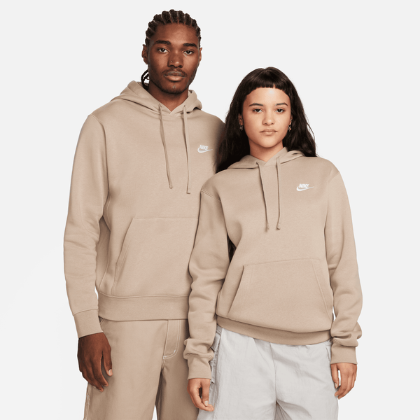 Nike - Men - Club Pullover Hoodie - Khaki/White