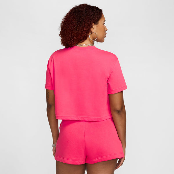 Nike - Women - Essential Crop Icon Logo Tee - Aster Pink/White