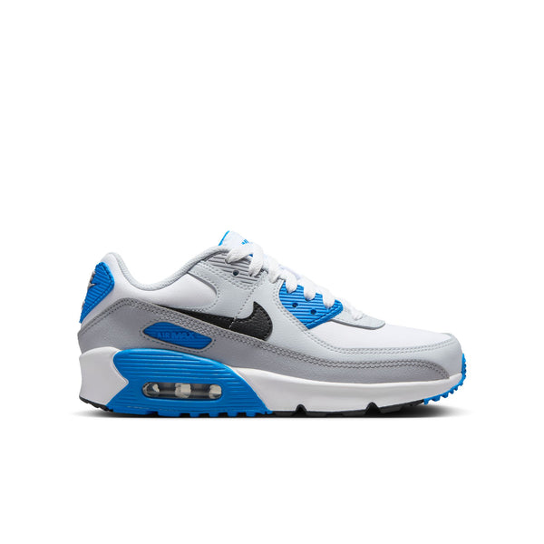 Nike - Boy - Nike Air Max 90 LTR - White/Black/Photo Blue/Platinum