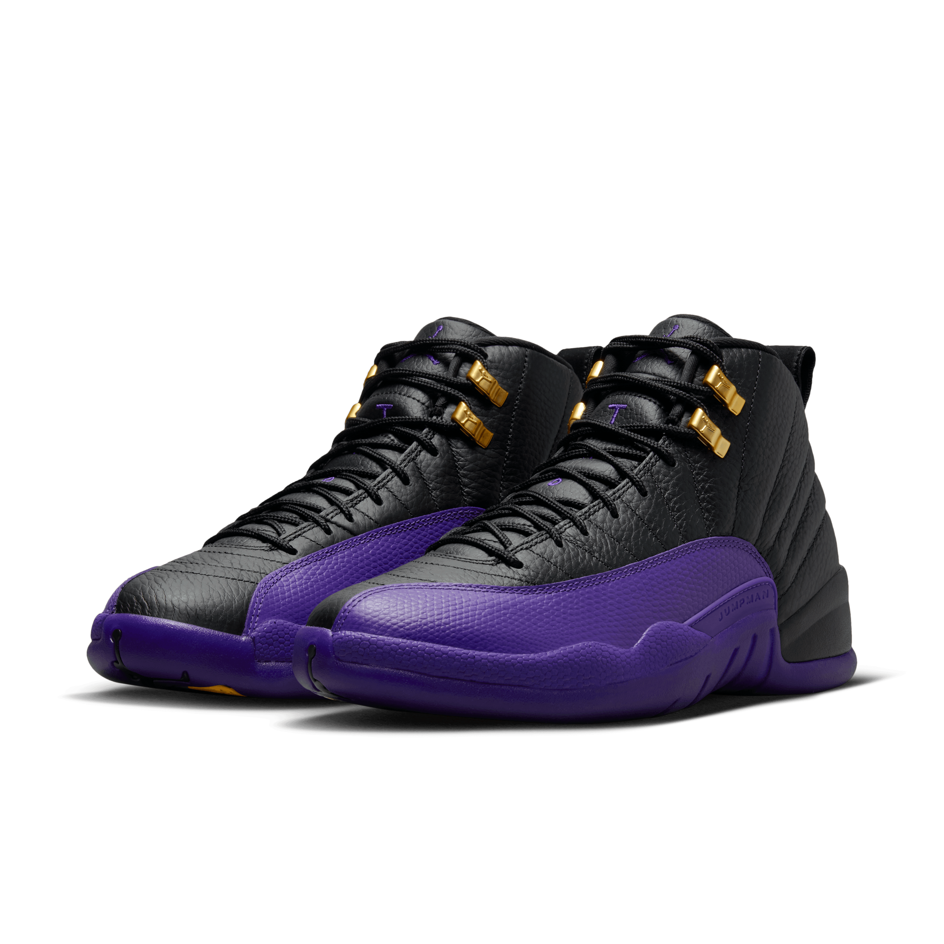 Purple white and gold top jordans