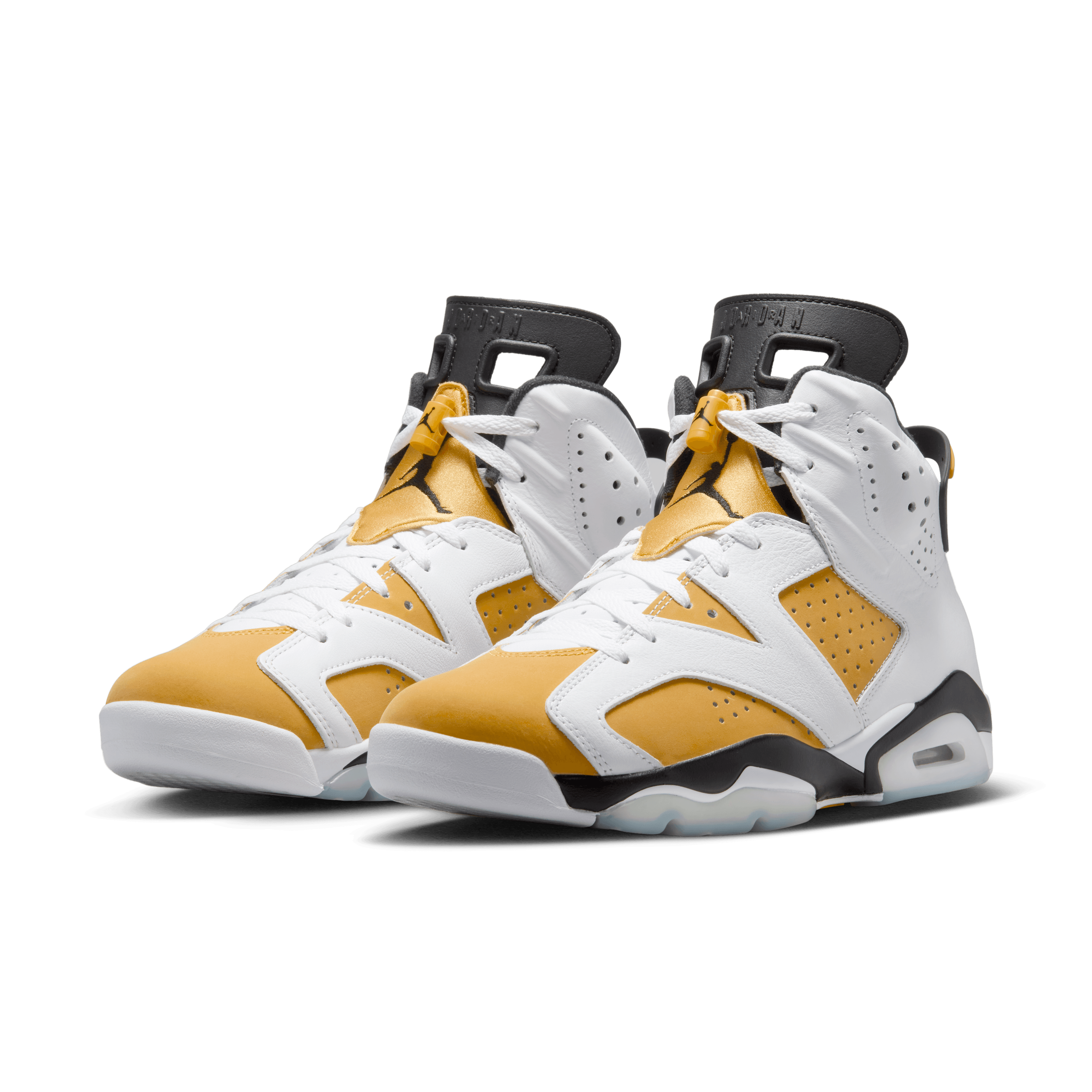 Jordan Men Retro 6 White Yellow Ochre Black Nohble