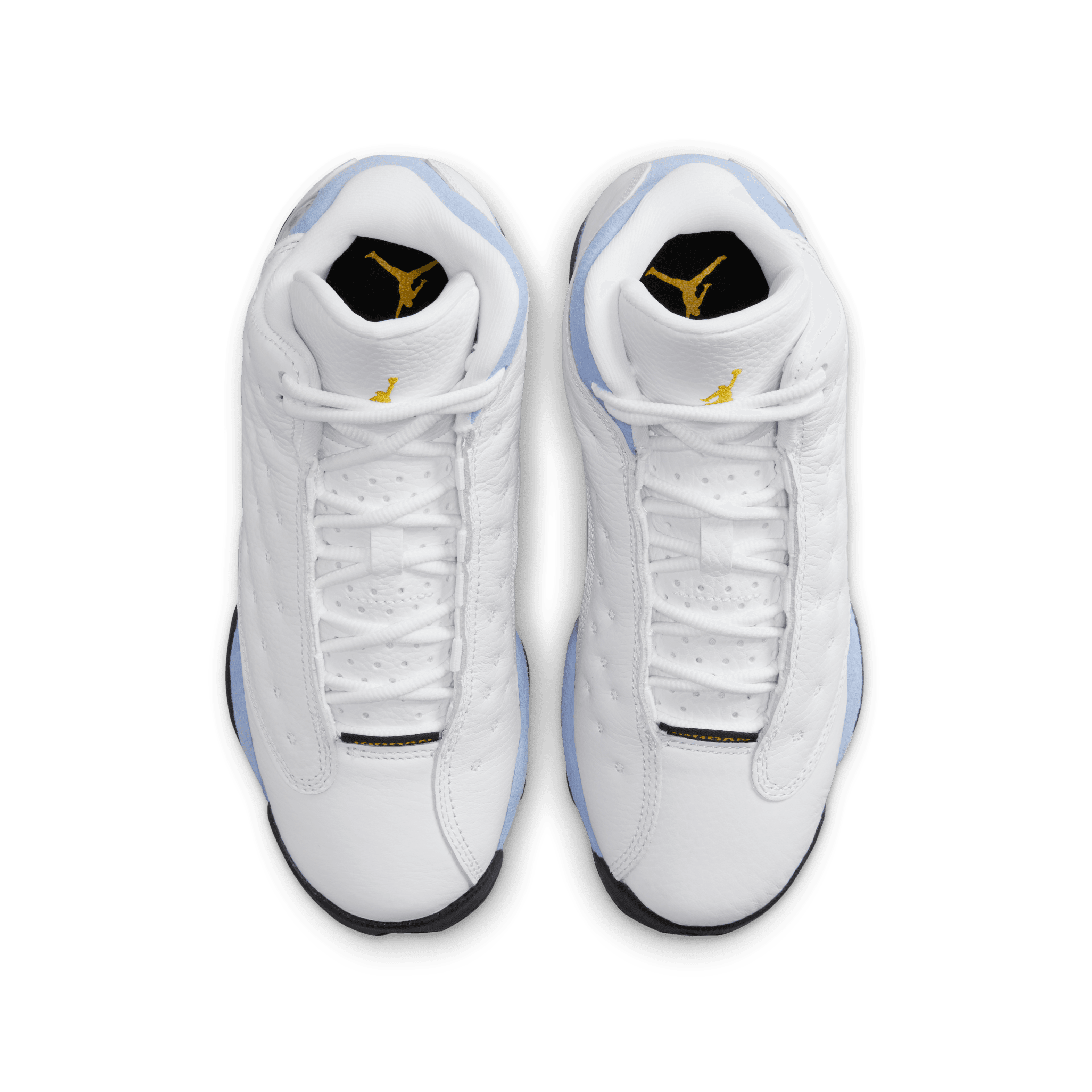 Jordan Boy GS Retro 13 White Yellow Ochre Blue Nohble