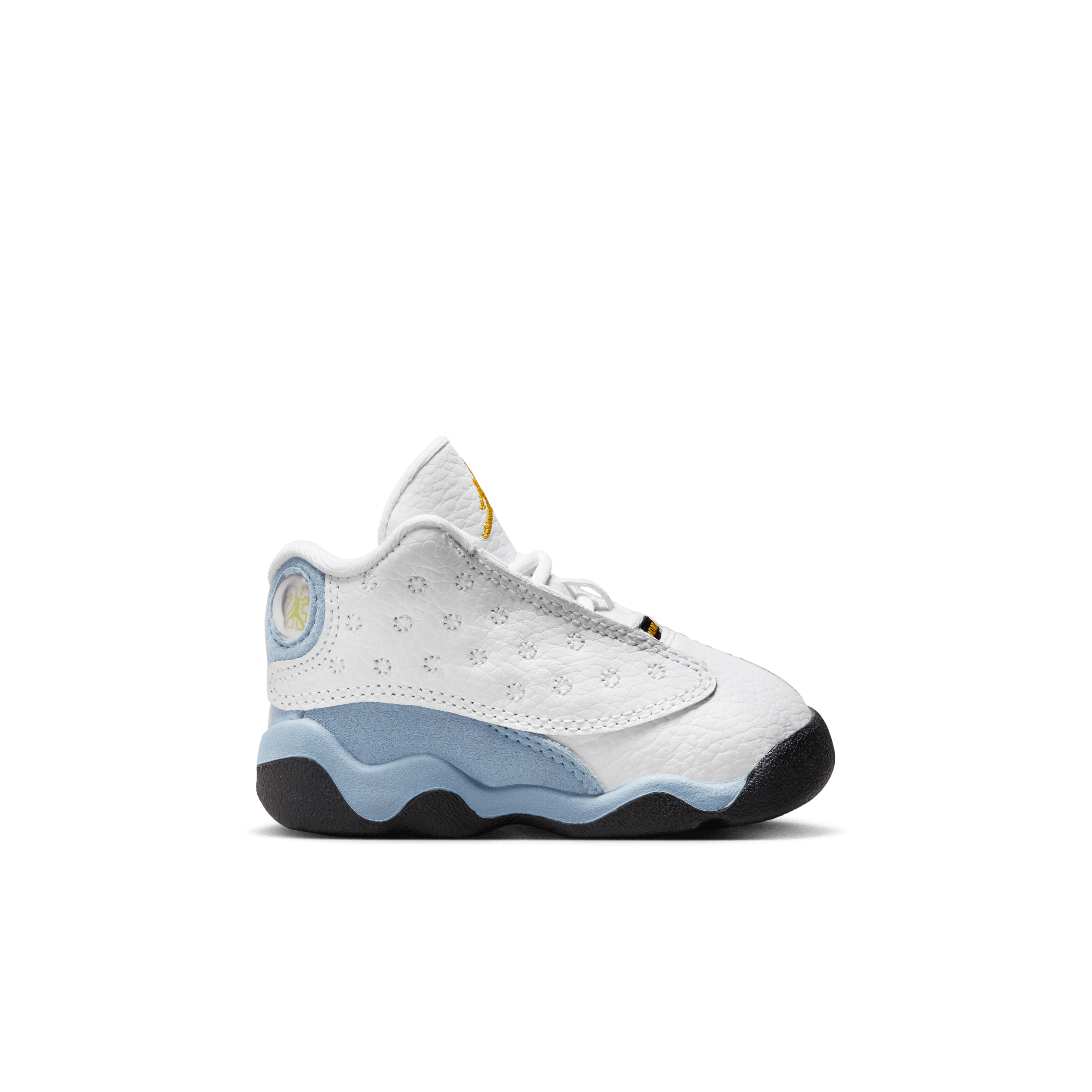 Blue white and yellow jordans on sale