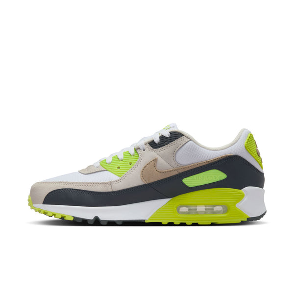 Nike - Men - Air Max 90 - White/Khaki/Cyber/Dk Smoke Grey