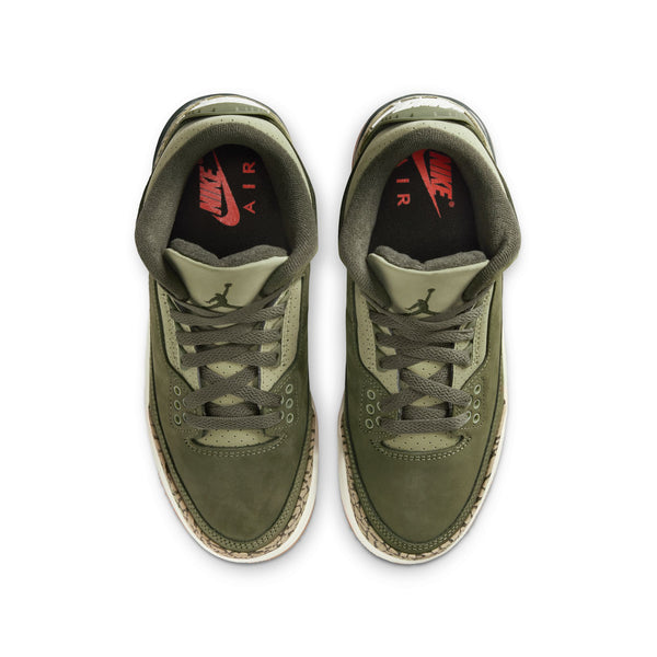 Jordan - Boy - GS Air Retro 3 - Medium Olive/Sequoia/Neutral Olive/Sail