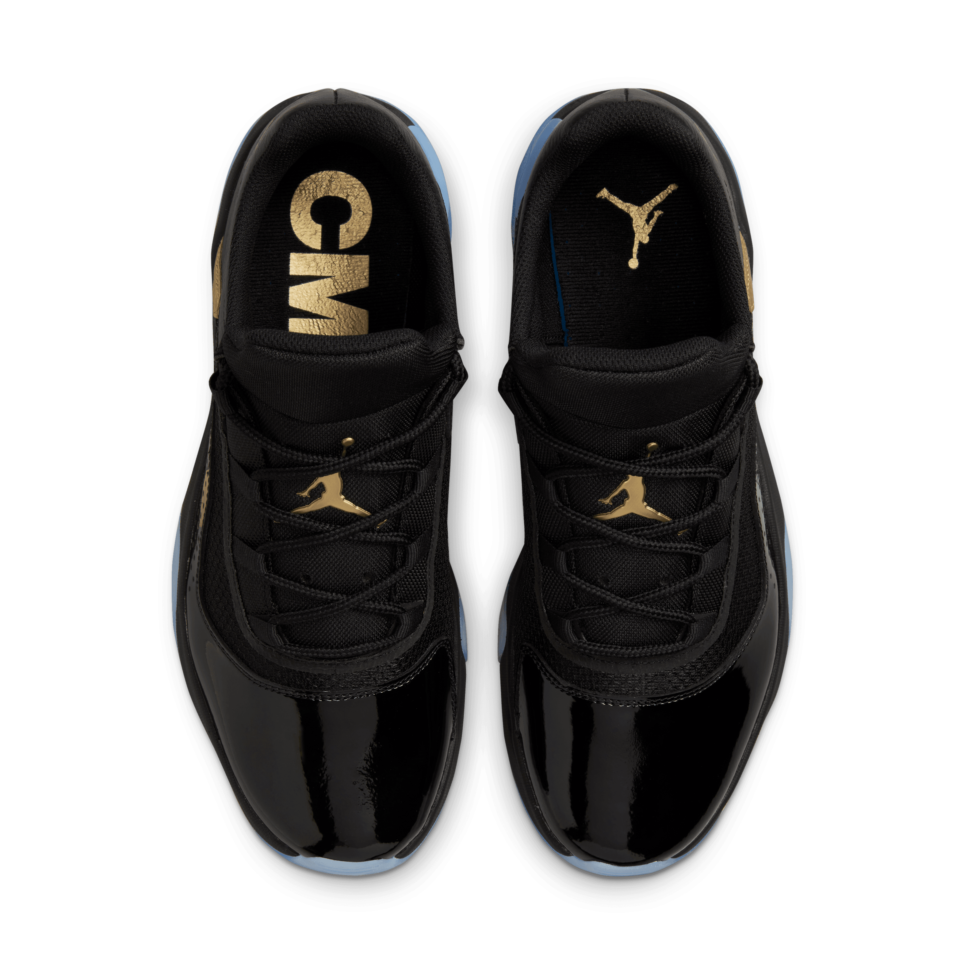 Jordan Men Air Jordan 11 CMFT Low Black Metallic Gold Nohble