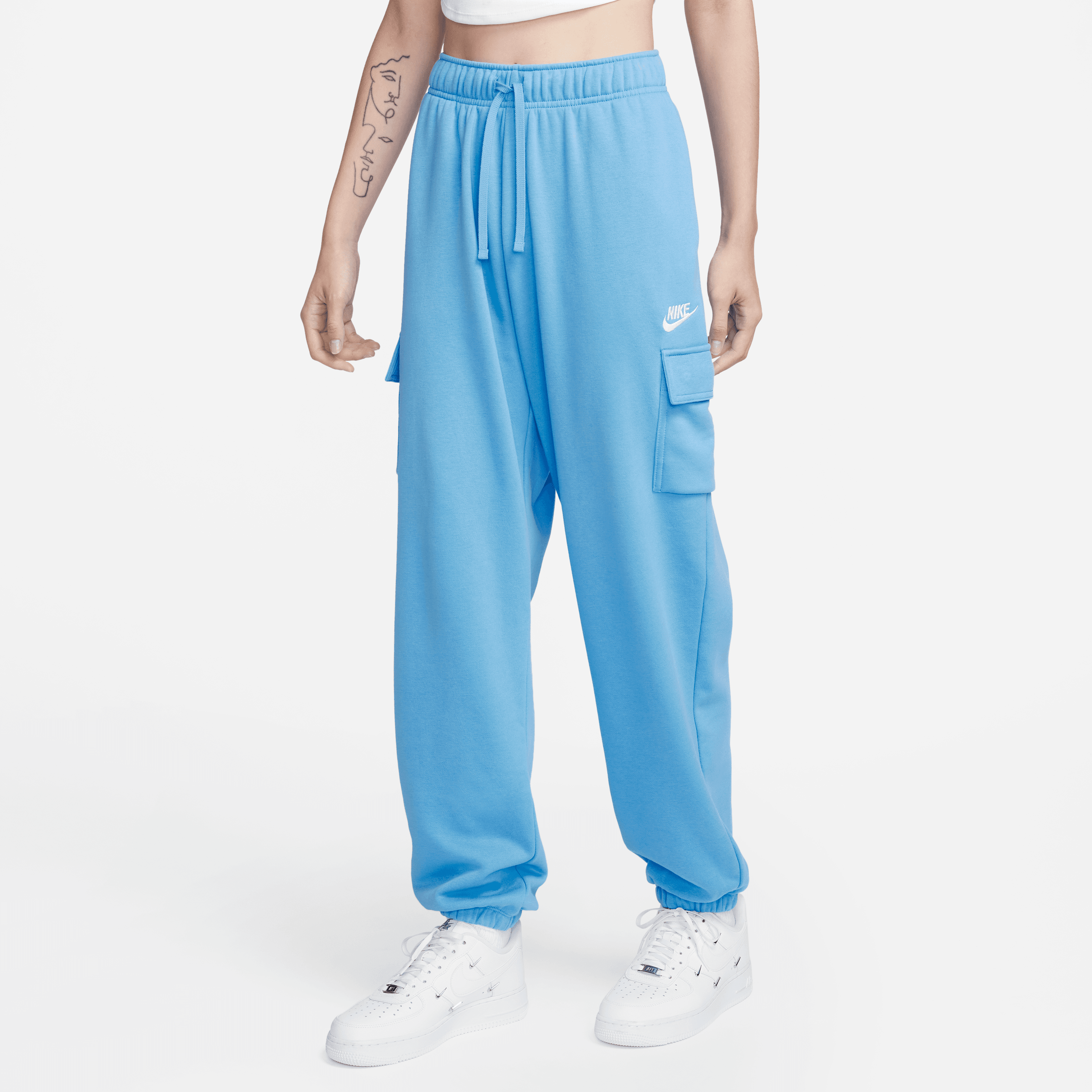 Nike - Women - Club Cargo Sweatpants - University Blue/White