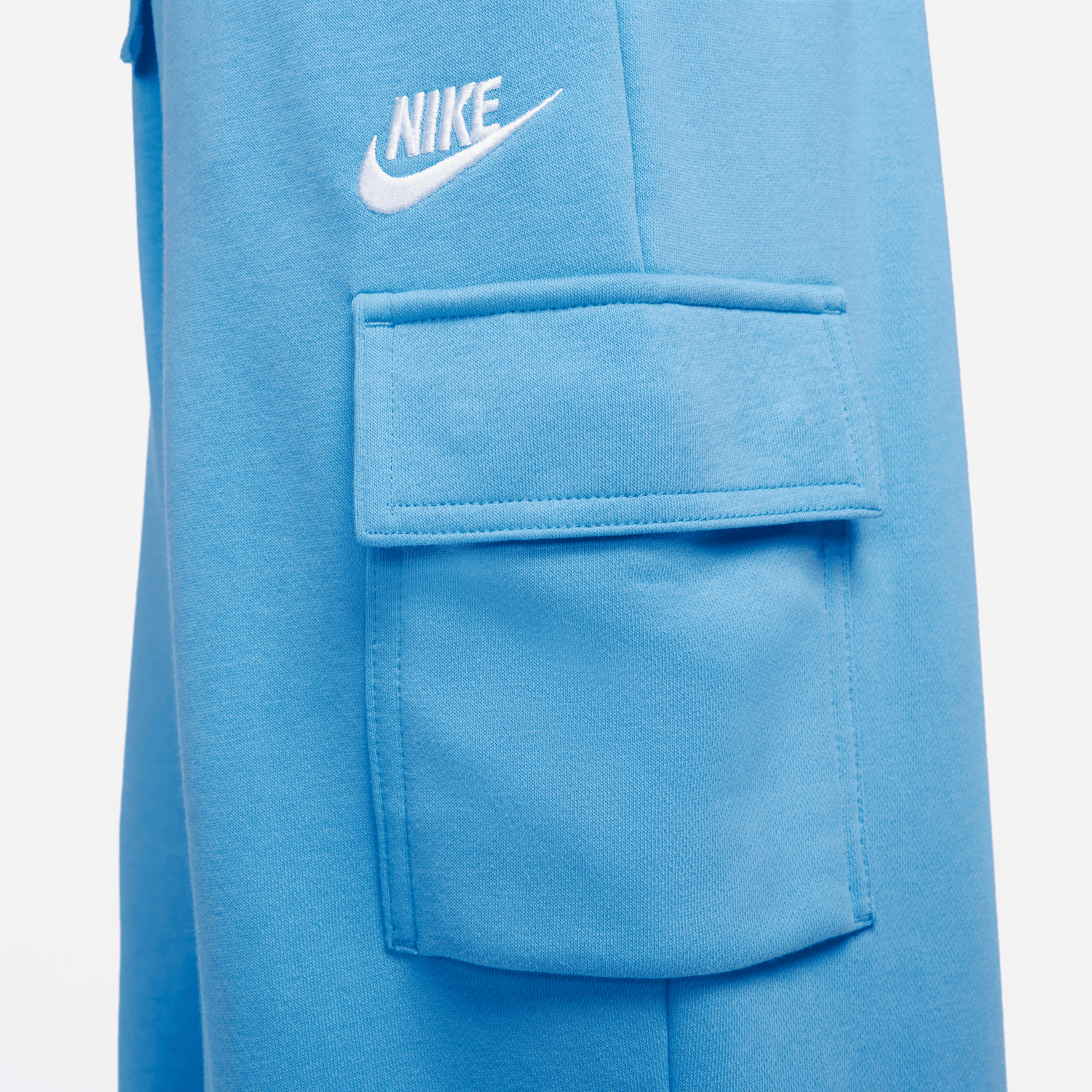 Nike Women Club Cargo Sweatpants University Blue White Nohble