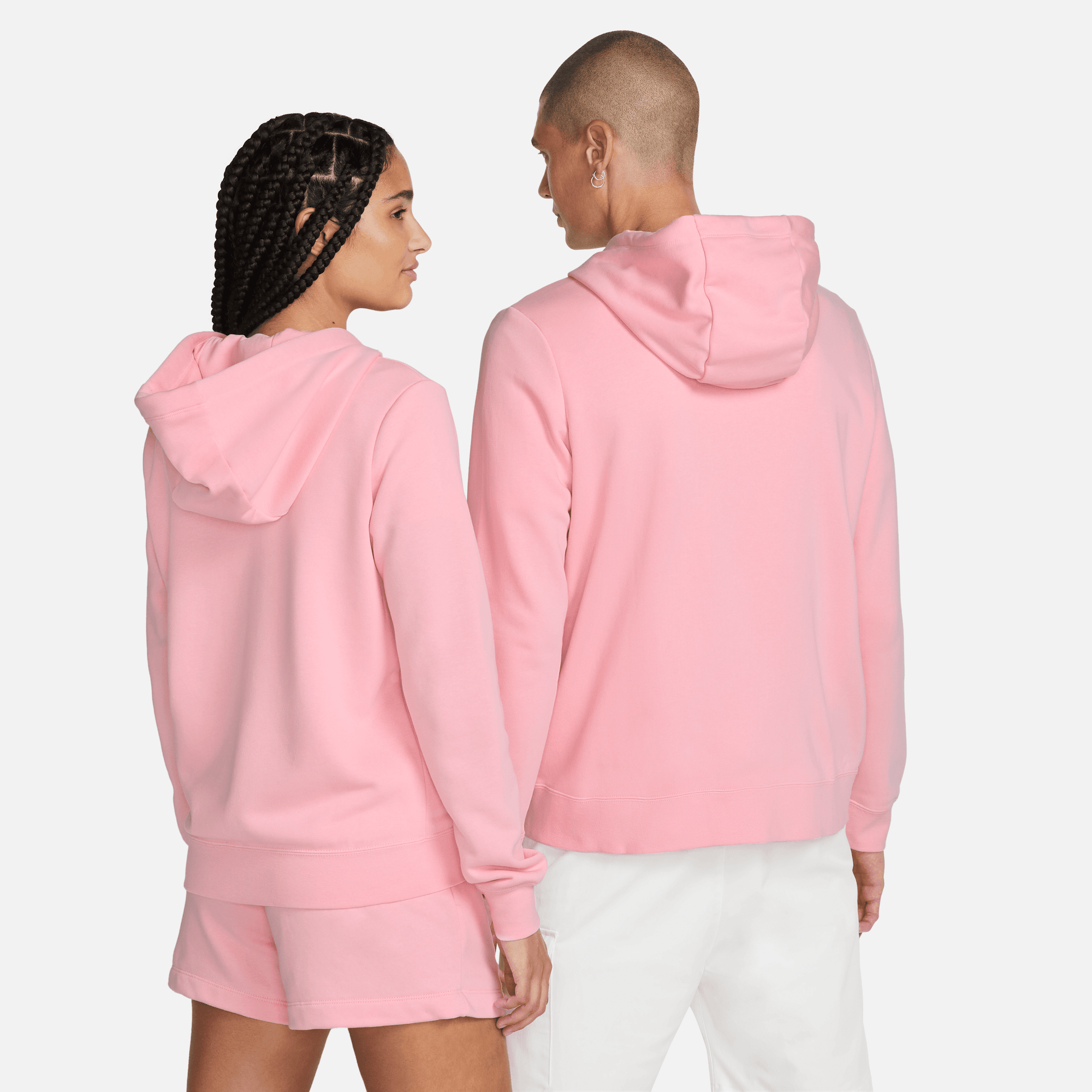 Nike - Women - Club Full-Zip Hoodie - Soft Pink/White