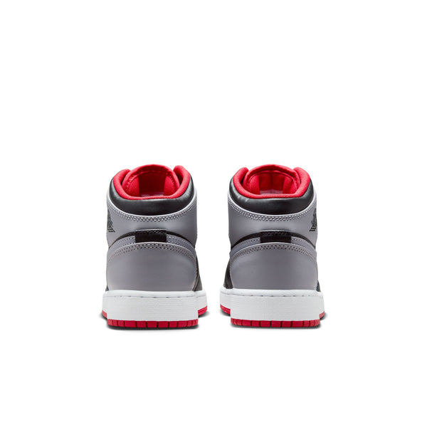 Jordan - Boy - GS Air Jordan 1 Mid - Black/Cement Grey/Fire Red