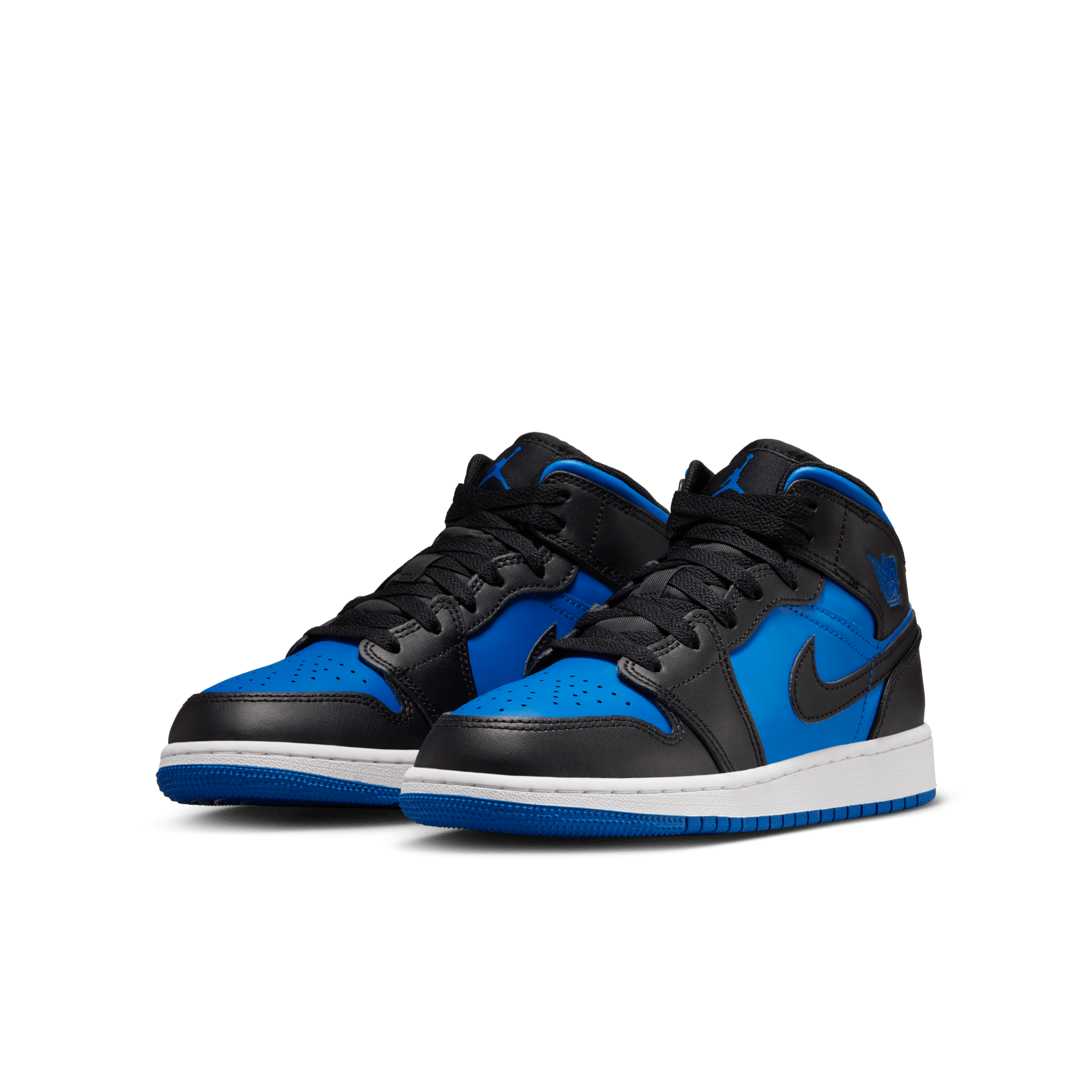 Jordan - Boy - GS Air Jordan 1 Mid - Black/Royal Blue/White – Nohble Jordan - Boy - GS Air Jordan 1 Mid - Black/Royal Blue/White – Nohble