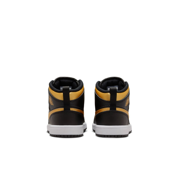 Jordan - Boy - PS Air Jordan 1 Mid - Black/Metallic Gold/White