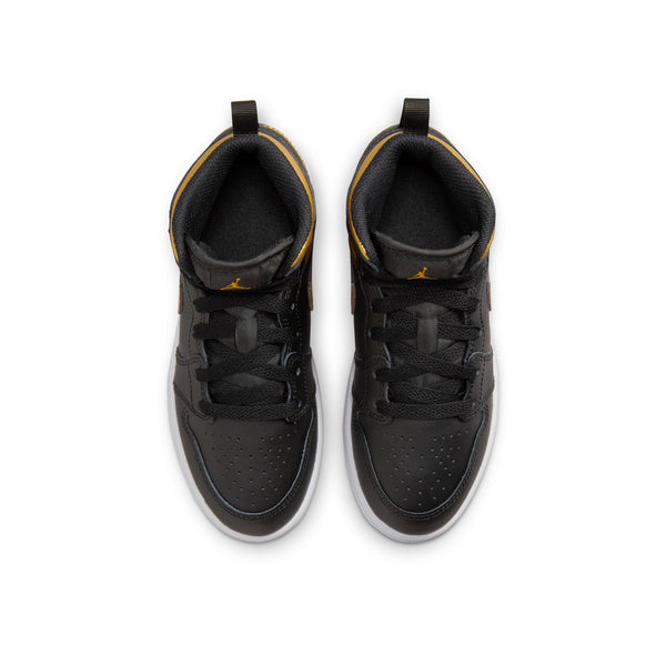 Jordan - Boy - PS Air Jordan 1 Mid - Black/Metallic Gold/White