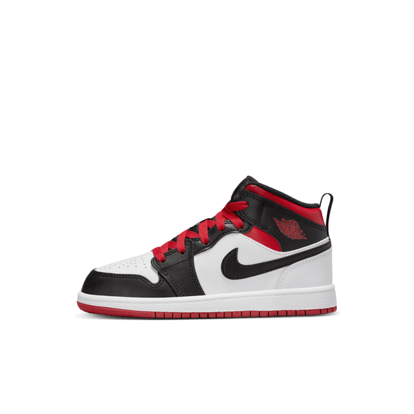 Jordan - Boy - PS Jordan 1 Mid - White/Gym Red/Black