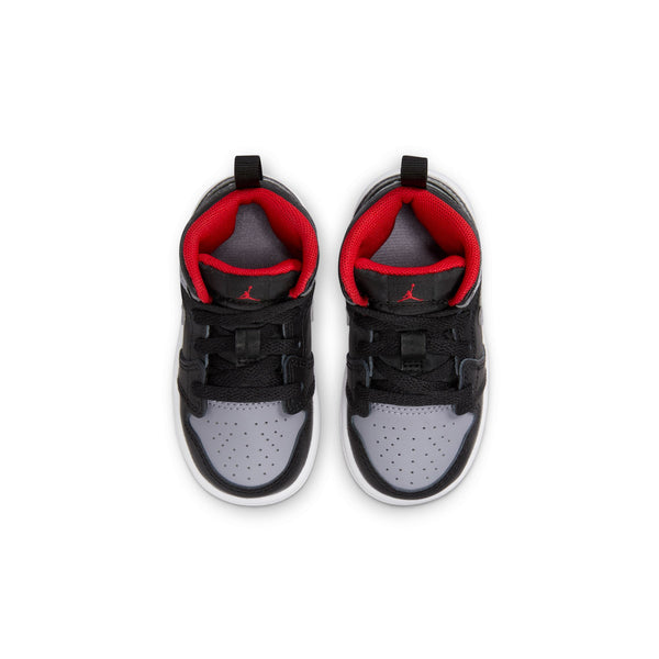 Jordan - Boy - TD Air Jordan 1 Mid - Black/Cement Grey/Fire Red