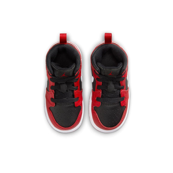 Jordan - Boy - TD Air Jordan 1 Mid - Black/White/Gym Red