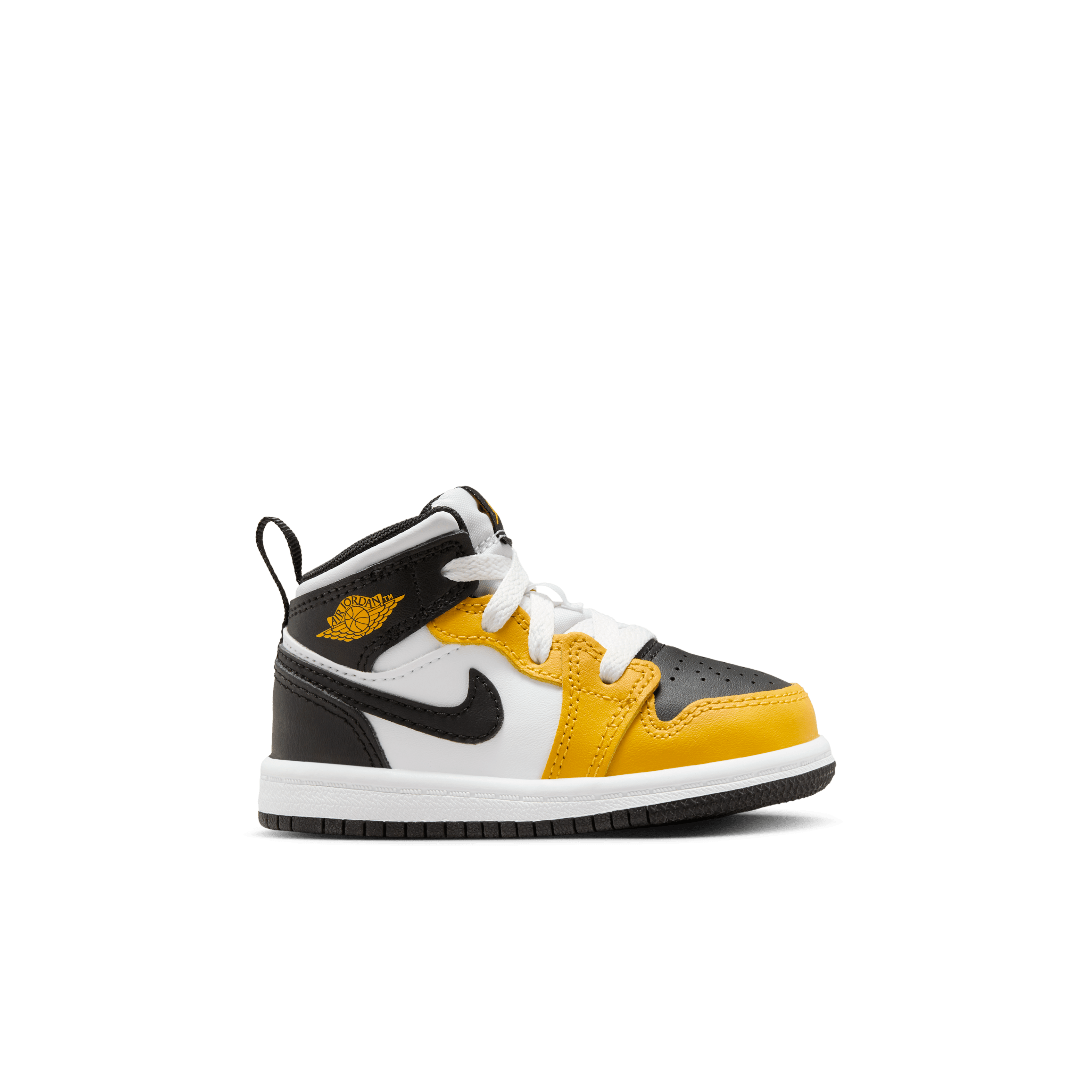 Air jordan 1 mid yellow and black discount