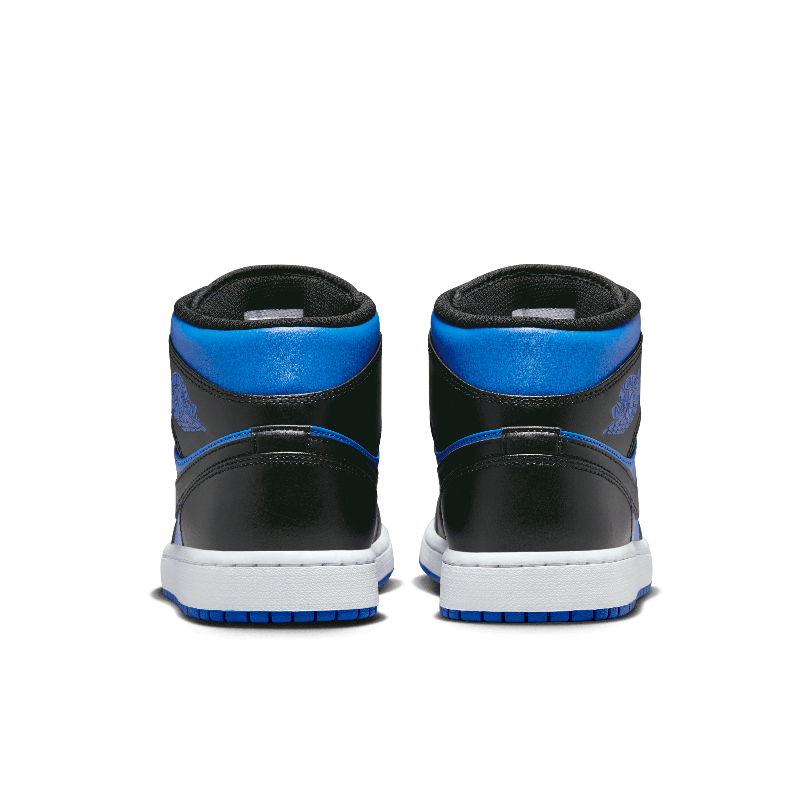 Jordan - Men - Air Jordan 1 Mid - Black/Royal Blue/White Jordan - Men - Air Jordan 1 Mid - Black/Royal Blue/White