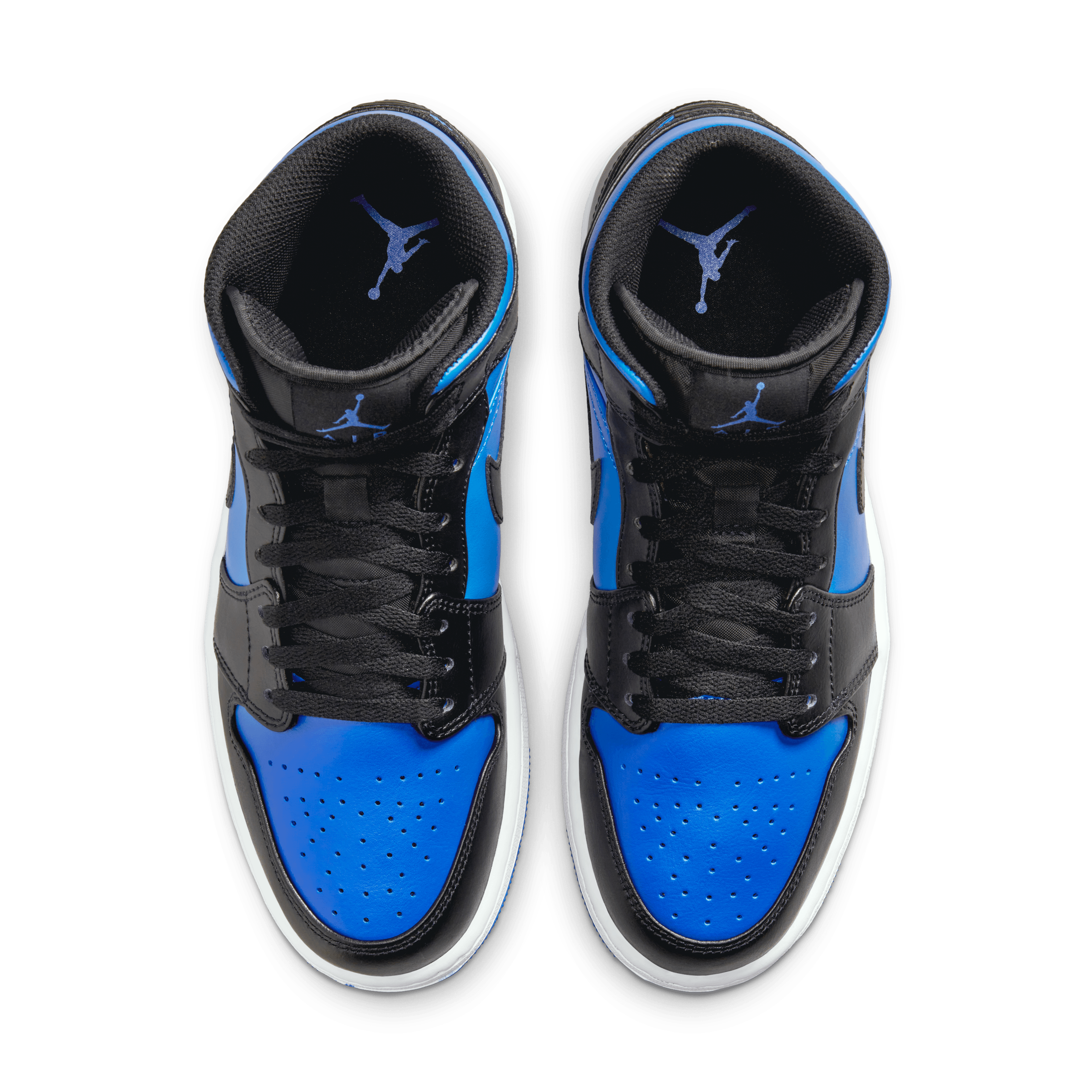 Jordan - Men - Air Jordan 1 Mid - Black/Royal Blue/White – Nohble Jordan - Men - Air Jordan 1 Mid - Black/Royal Blue/White – Nohble