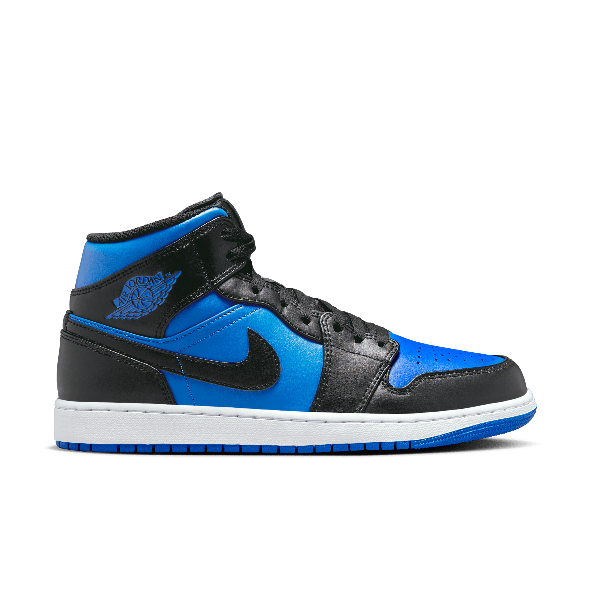 Jordan - Men - Air Jordan 1 Mid - Black/Royal Blue/White - Nohble