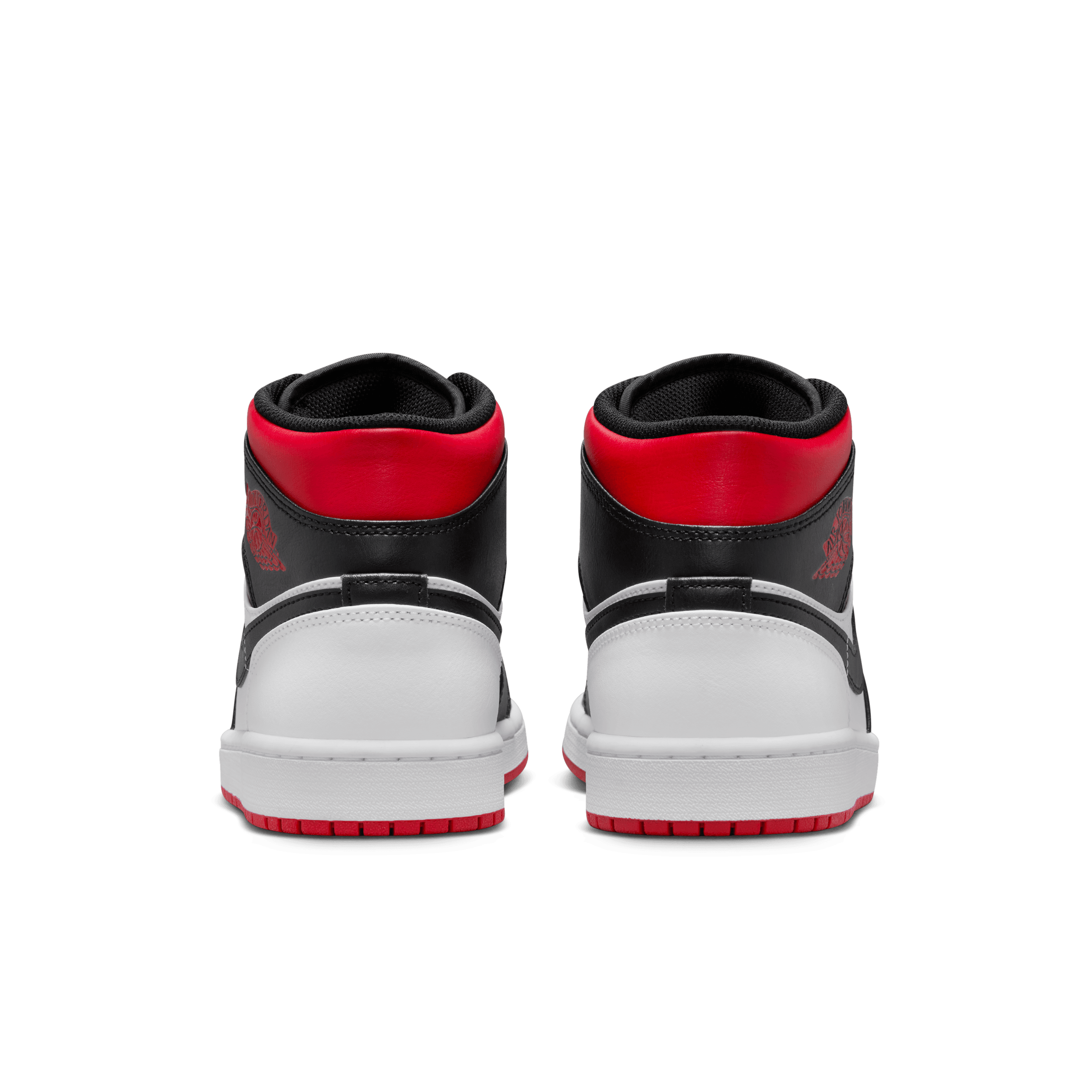 Jordan - Men - Air Jordan 1 Mid - White/Gym Red/Black – Nohble