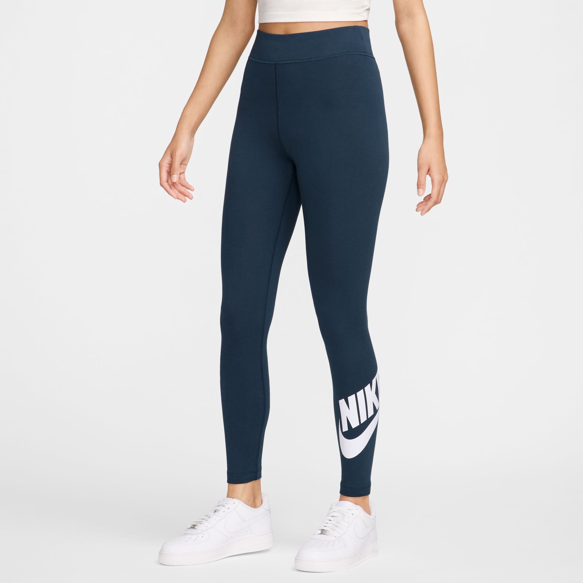 Nike Women Classic High-Rise Futura Tight Armory Navy/White