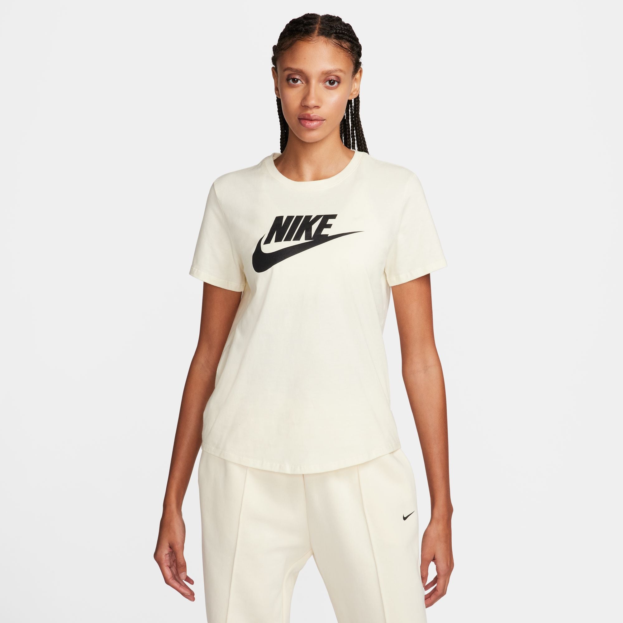 Nike Women Essential Futura Icon Tee Coconut Milk/Black