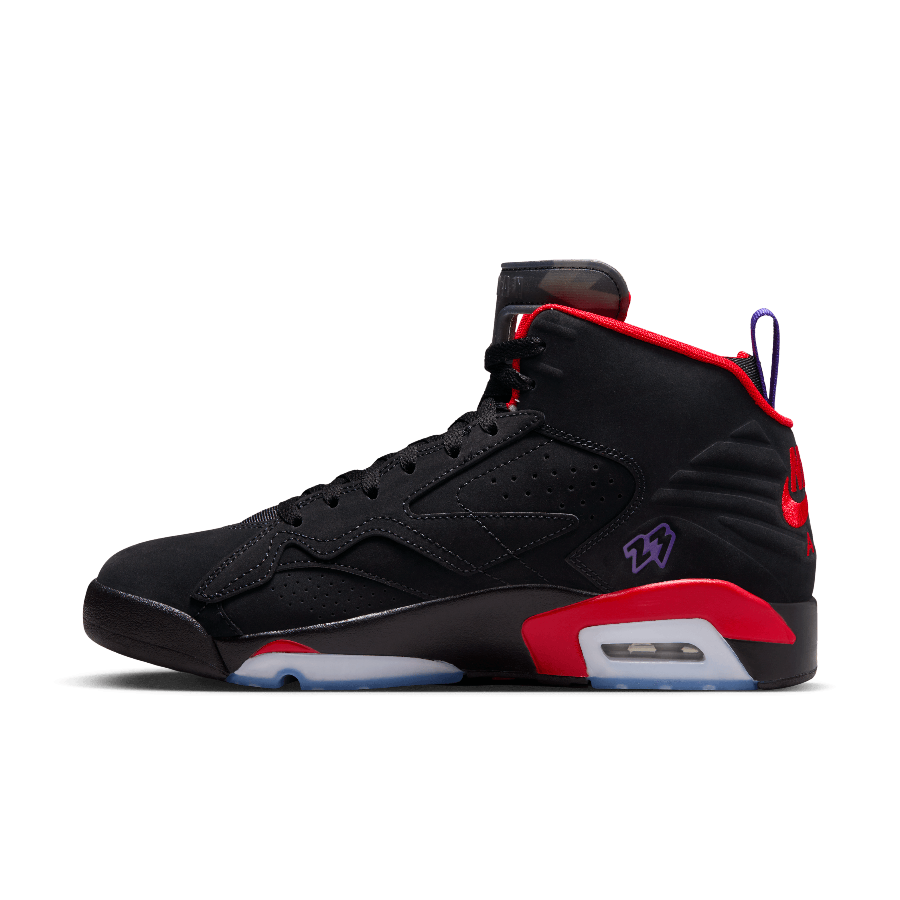 Jordan Men Jumpman MVP Black Concord University Red Nohble
